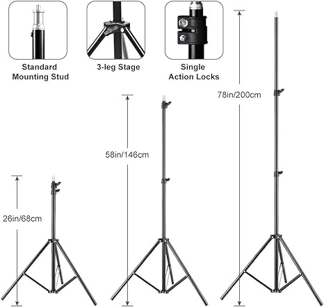 Softbox Lighting Kit, 2x19.7"x27.5" Photography Continuous Lighting System with 2pcs 85W 5700K E27 Socket LED Bulbs and Remote